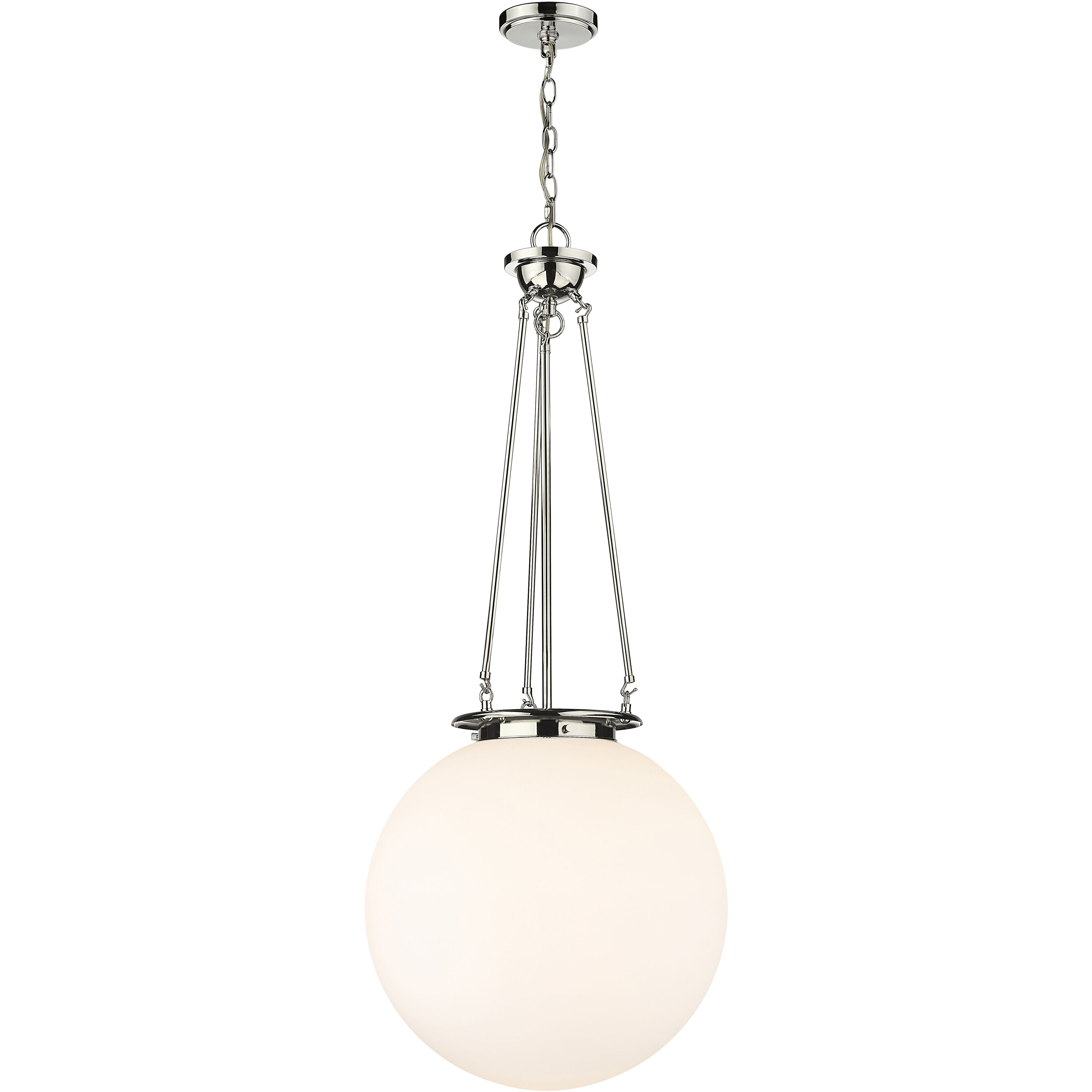 Beacon 1 Light 17.75 inch Polished Nickel Pendant Ceiling Light