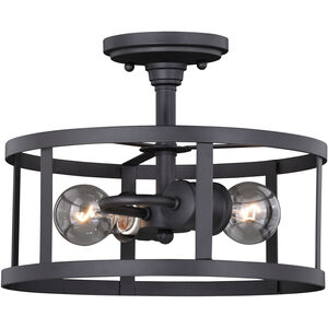 Akron LED 12 inch Oil Rubbed Bronze Semi-Flush Mount Ceiling Light