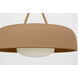 Richard June Liora 1 Light 15 inch Estate Brass Pendant Ceiling Light in Standard, Toast Stoneware