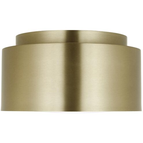Drew & Jonathan Dartmore 1 Light 10 inch Satin Brass Flush Mount Ceiling Light, Small