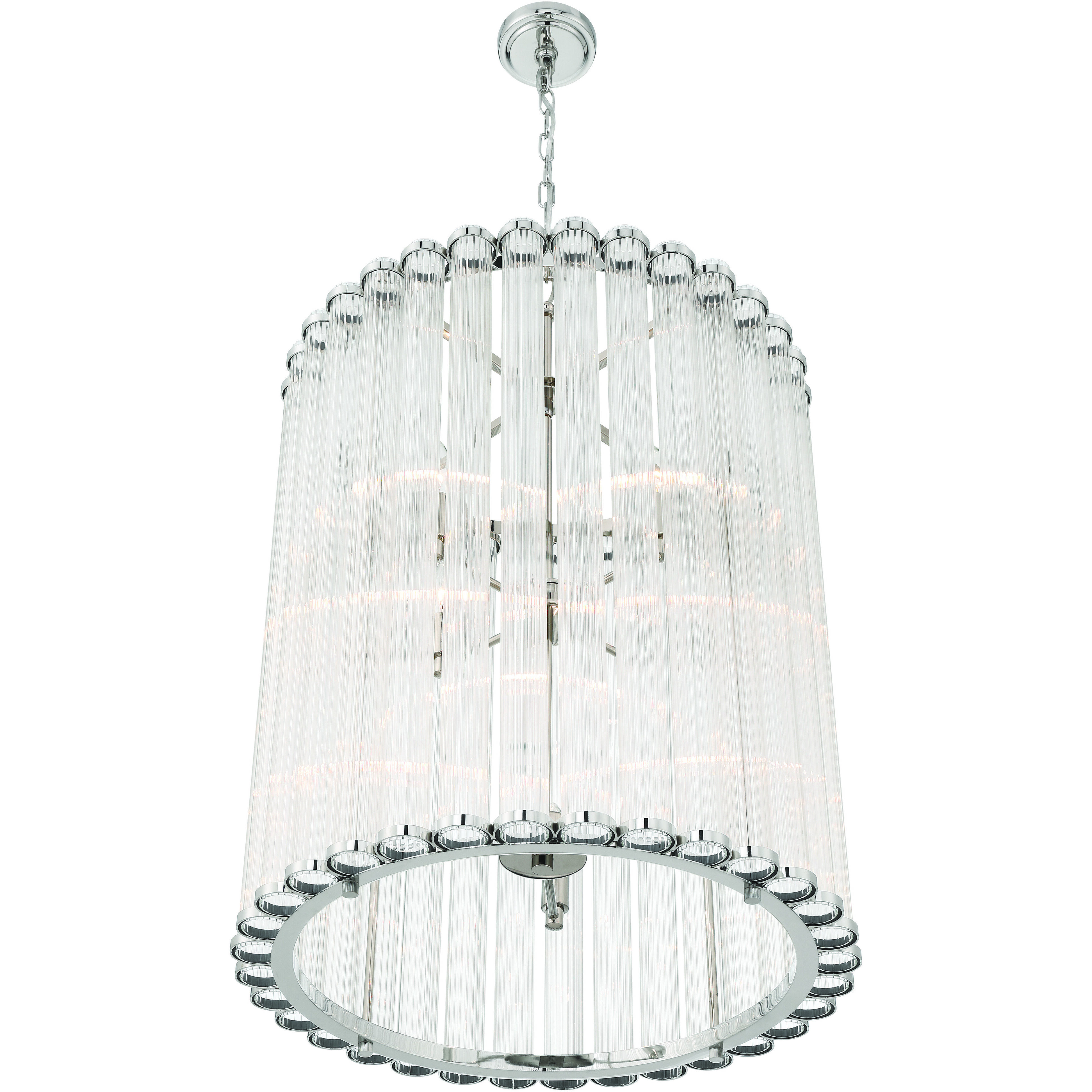 Glasbury 8 Light 22 inch Polished Nickel Chandelier Ceiling Light