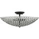 Cassandra 4 Light 20 inch Black Semi Flush Ceiling Light