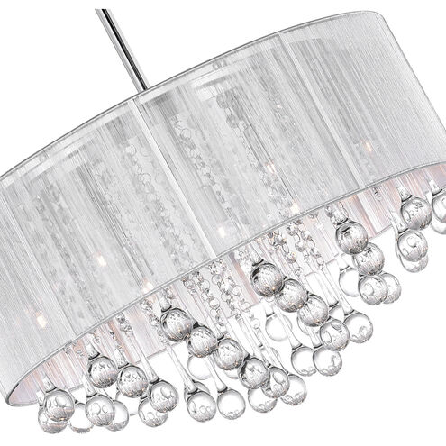 Water Drop 9 Light 22 inch Chrome Drum Shade Chandelier Ceiling Light