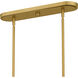 Penley 8 Light 42 inch Brushed Gold Linear Chandelier Ceiling Light, Medium