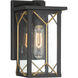 Hillside Manor 1 Light 10 inch Black Outdoor Wall Mount, Great Outdoors