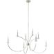 Florian 8 Light 36 inch Polished Nickel and Clear Chandelier Ceiling Light