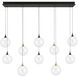 Iissa 10 Light 15.5 inch Gold and Black Chandelier Ceiling Light in Clear