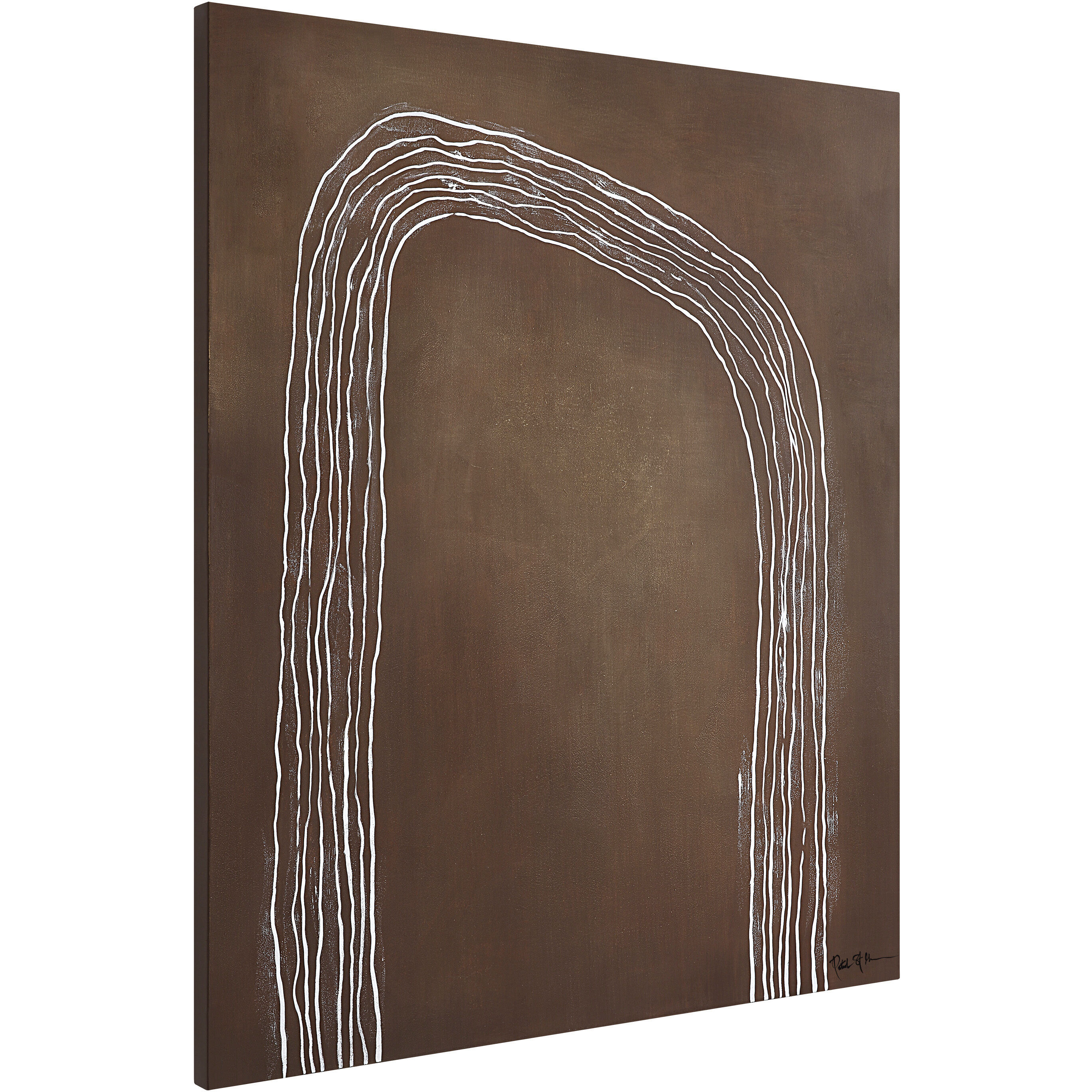 Fallbrook White/Brown Canvas Art