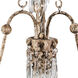 Venetian 3 Light 25.5 inch Hand-Painted Beige Patina Chandelier Ceiling Light, Flambeau