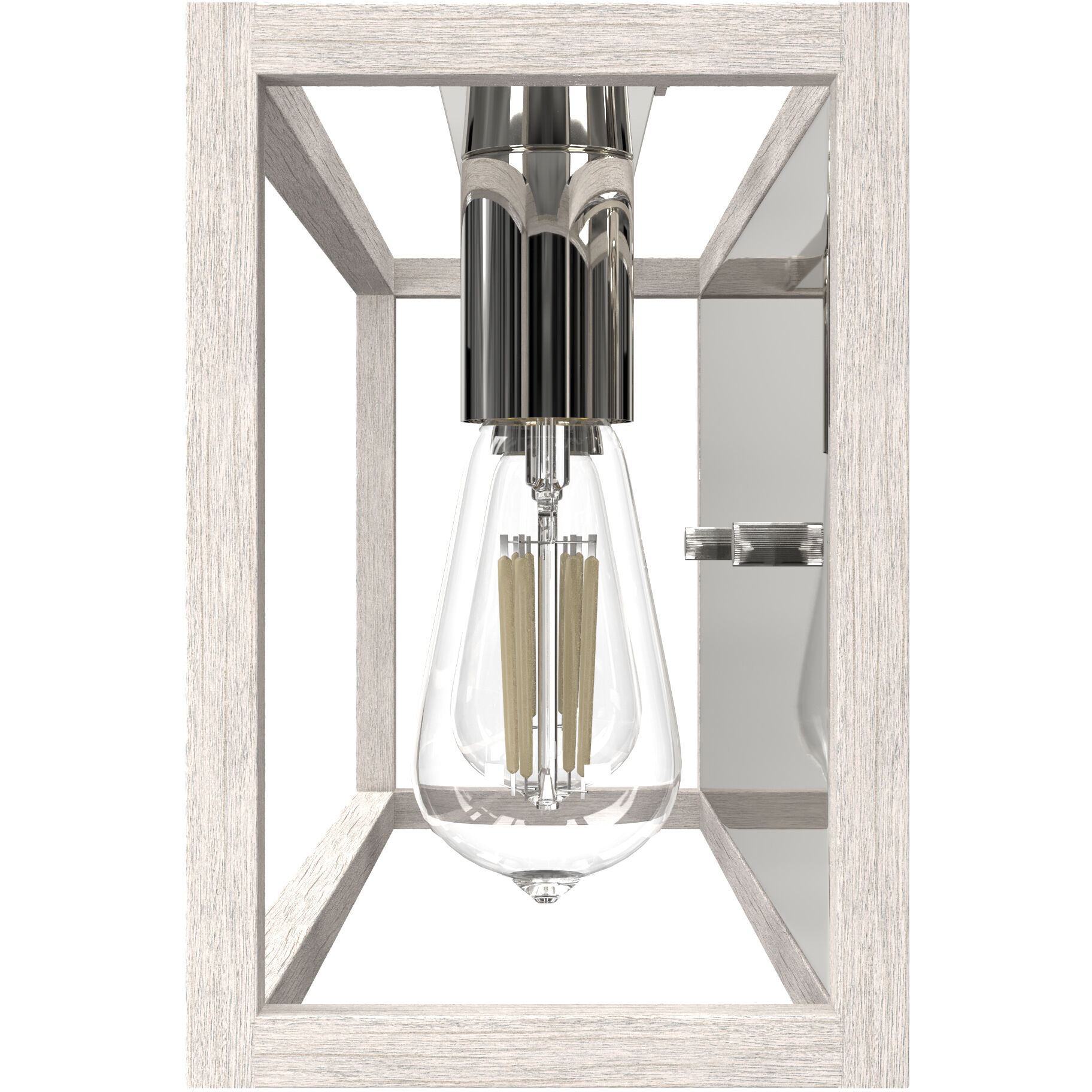 Squire Manor 2 Light 17 inch Distressed White and Chrome Vanity Light Wall Light