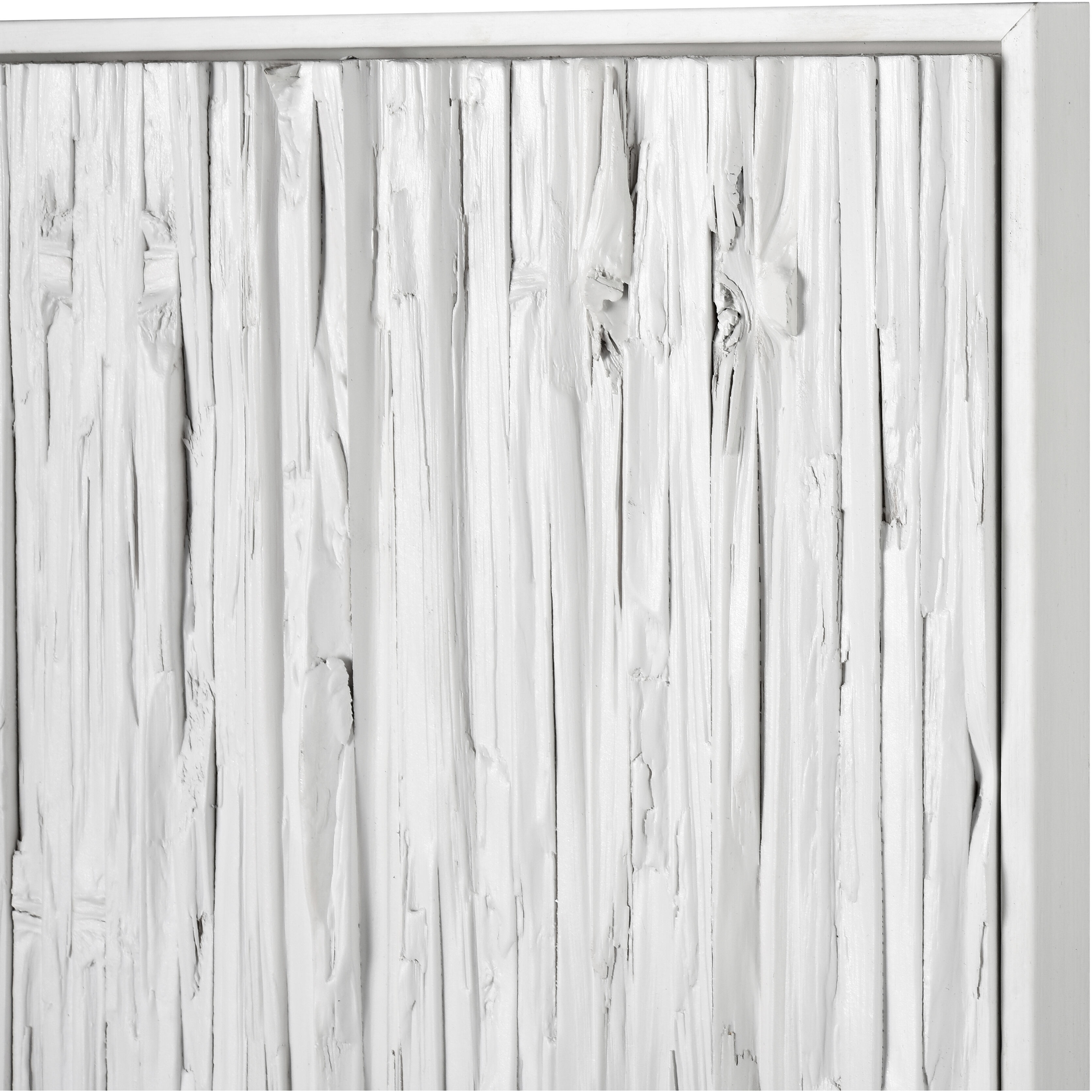 Stripe Wood I White Dimensional Wall Art