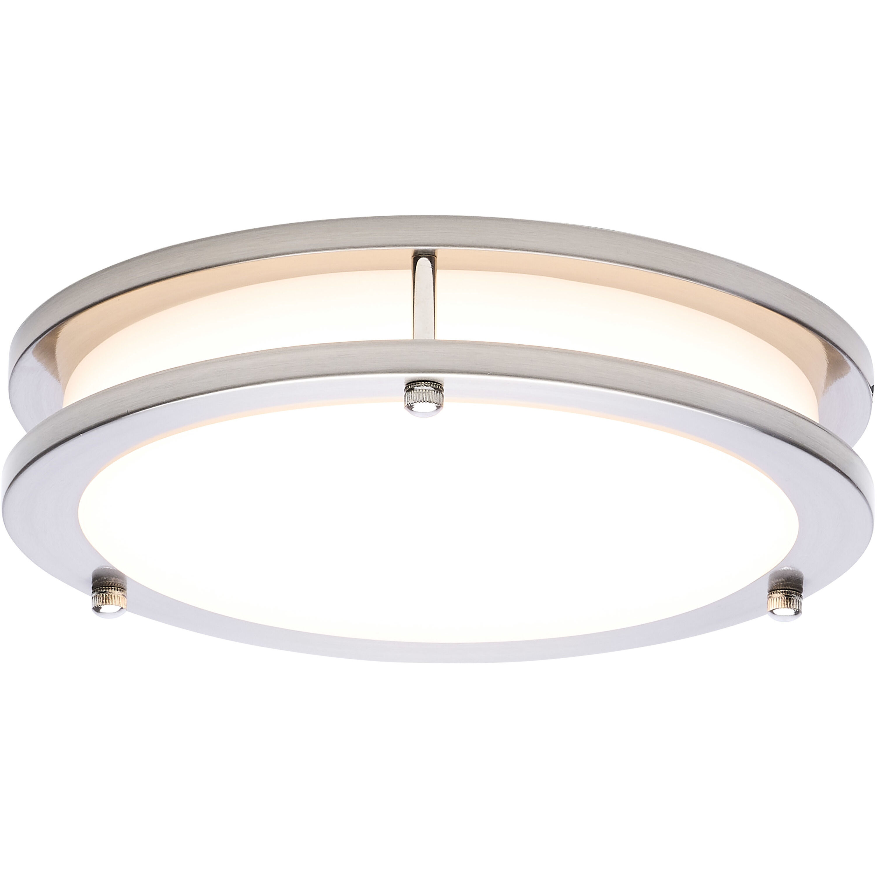 Glamour LED 9.84 inch Brushed Nickel Flush Mount Ceiling Light