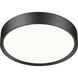 Kawan LED 16 inch Matte Black Flush Mount Ceiling Light