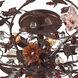 Cristallo Fiore 6 Light 38 inch Deep Rust Flush Mount Ceiling Light