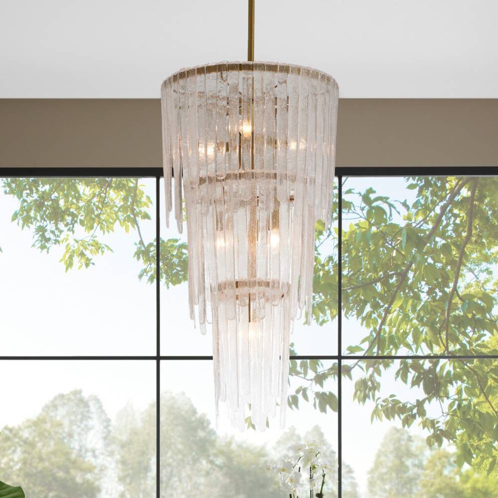 Raine 7 Light 21 inch Clear Seedy Chandelier Ceiling Light