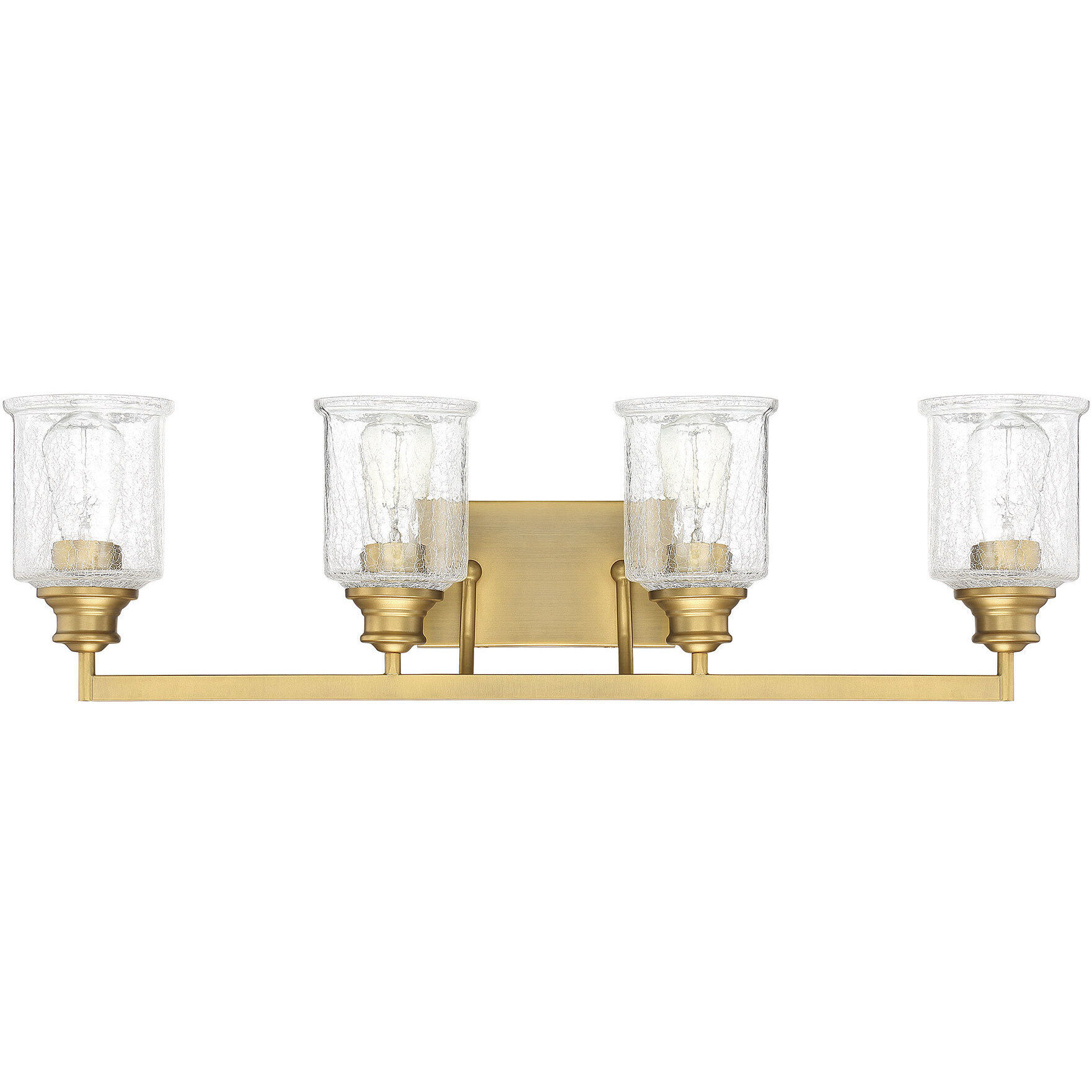 Hampton 4 Light 32 inch Warm Brass Bathroom Vanity Light Wall Light