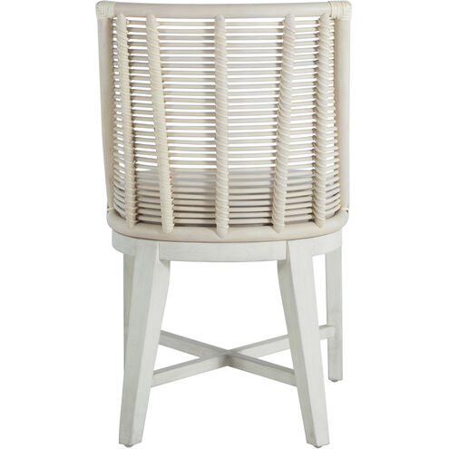 Hamlet White Rattan / White Leather / Vienna Custard / Sesame White Dining Chair