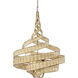 Flow 6 Light 30 inch Baguette and Natural Rattan Pendant Ceiling Light in Baguette/Natural Rattan, Smithsonian Collaboration