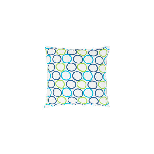 Miranda 18 X 18 inch Bright Blue and Grass Green Throw Pillow