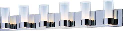 Silo 6 Light 40 inch Polished Chrome Bath Light Wall Light in Xenon