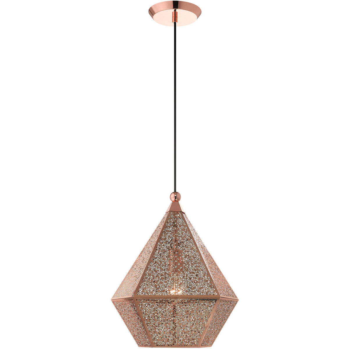 Aberdeen 1 Light 14 inch Rose Gold Pendant Ceiling Light