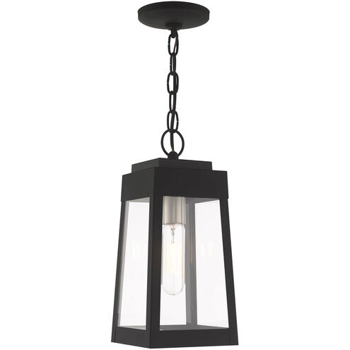 Oslo 1 Light 6 inch Black Outdoor Pendant Lantern