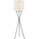 Thomas O'Brien Neith 64 inch 15.00 watt Aged Iron Tripod Floor Lamp Portable Light, Large