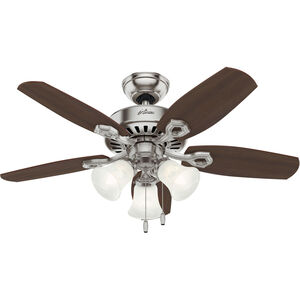 Builder 42 inch Brushed Nickel with Brazilian Cherry/Harvest Mahogany Blades Ceiling Fan 