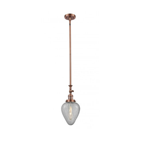 Franklin Restoration Geneseo 1 Light 7 inch Antique Copper Mini Pendant Ceiling Light, Franklin Restoration