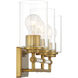 Binsly 3 Light 24 inch Aged Brass Bath Vanity Wall Light