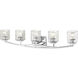 Zaid 5 Light 40 inch Chrome Vanity Wall Light