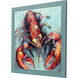 Lobster Wall Red and Multi and Turquoise Wall Sculpture