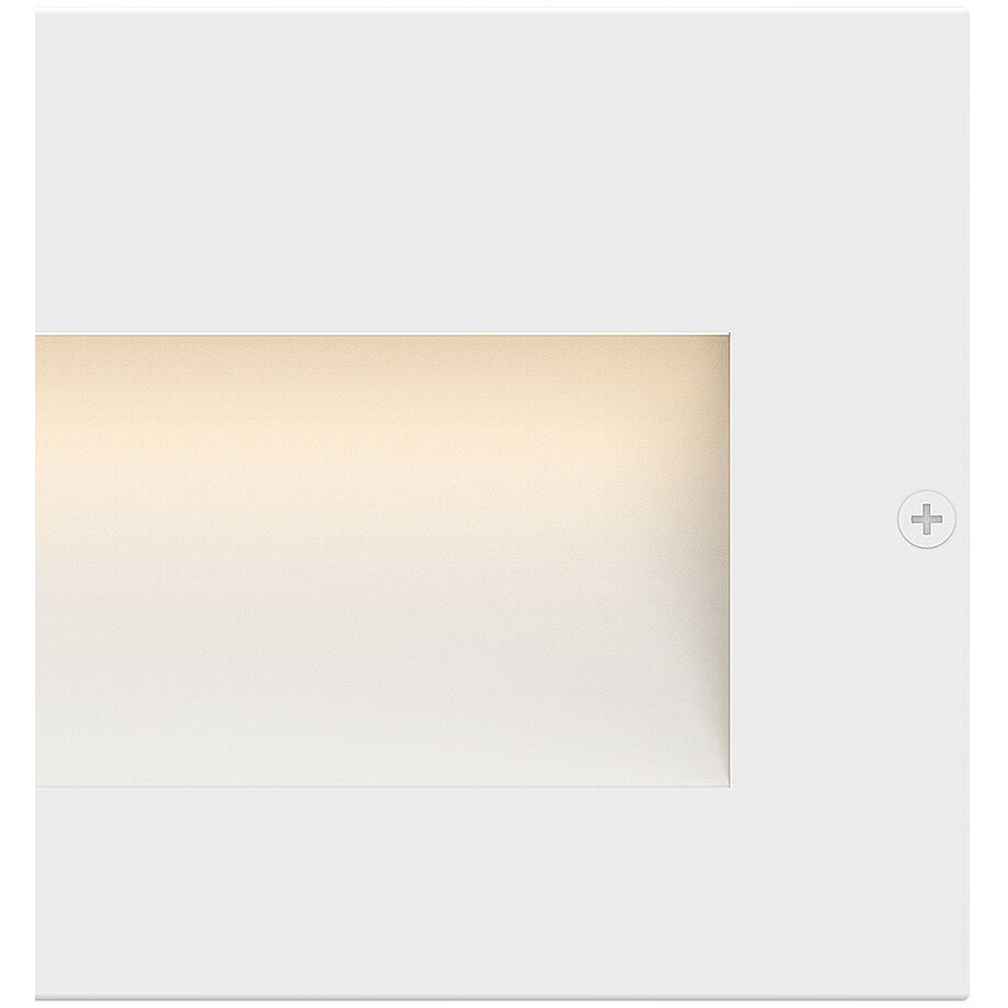 Taper 12v 2.50 watt Satin White Landscape Step Light, Horizontal