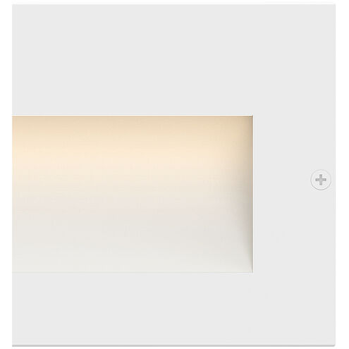 Taper 12v 2.50 watt Satin White Landscape Step Light, Horizontal