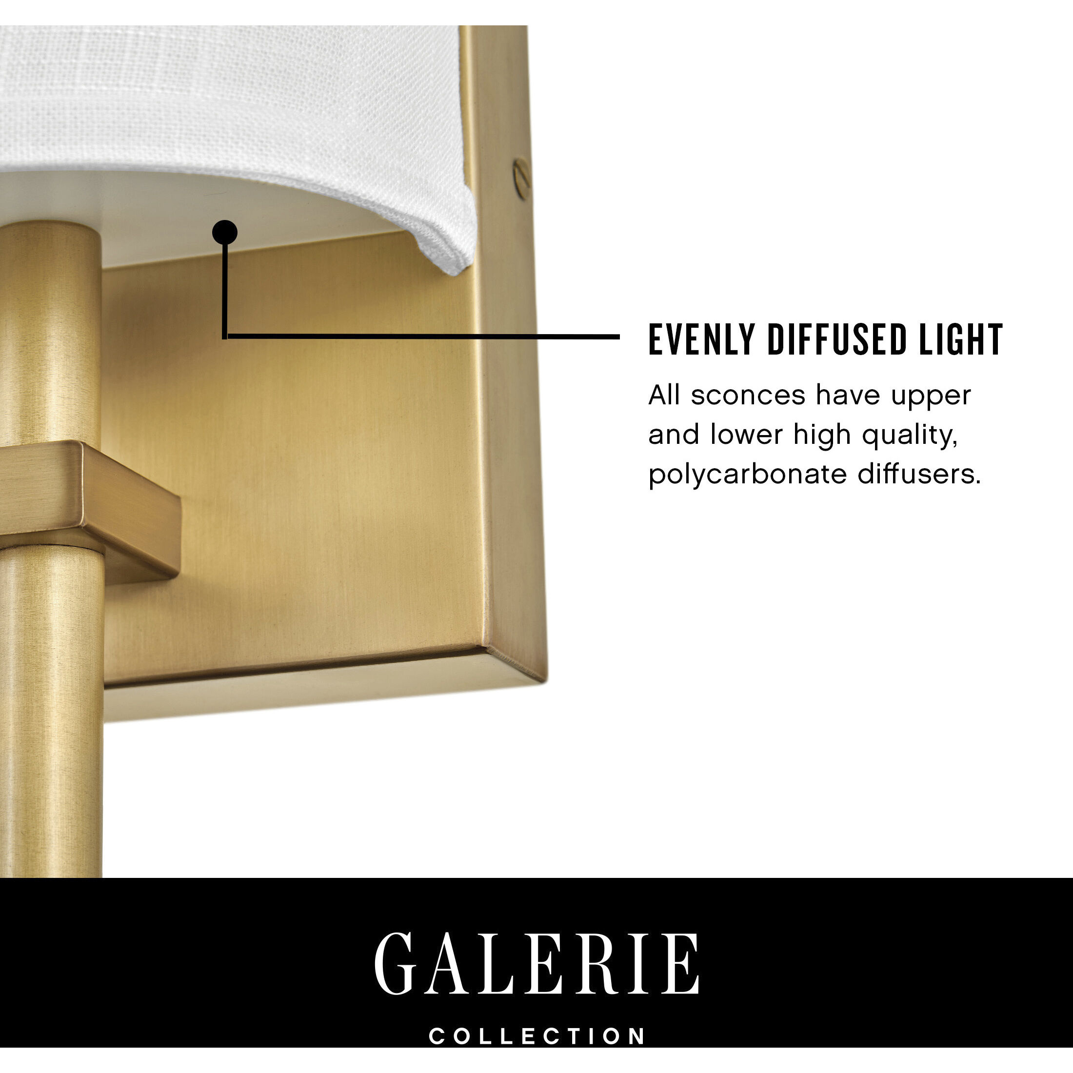 Galerie Avenue LED 6 inch Heritage Brass ADA Indoor Wall Sconce Wall Light