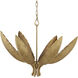 Bird of Paradise 6 Light 33 inch Antique Brass Chandelier Ceiling Light
