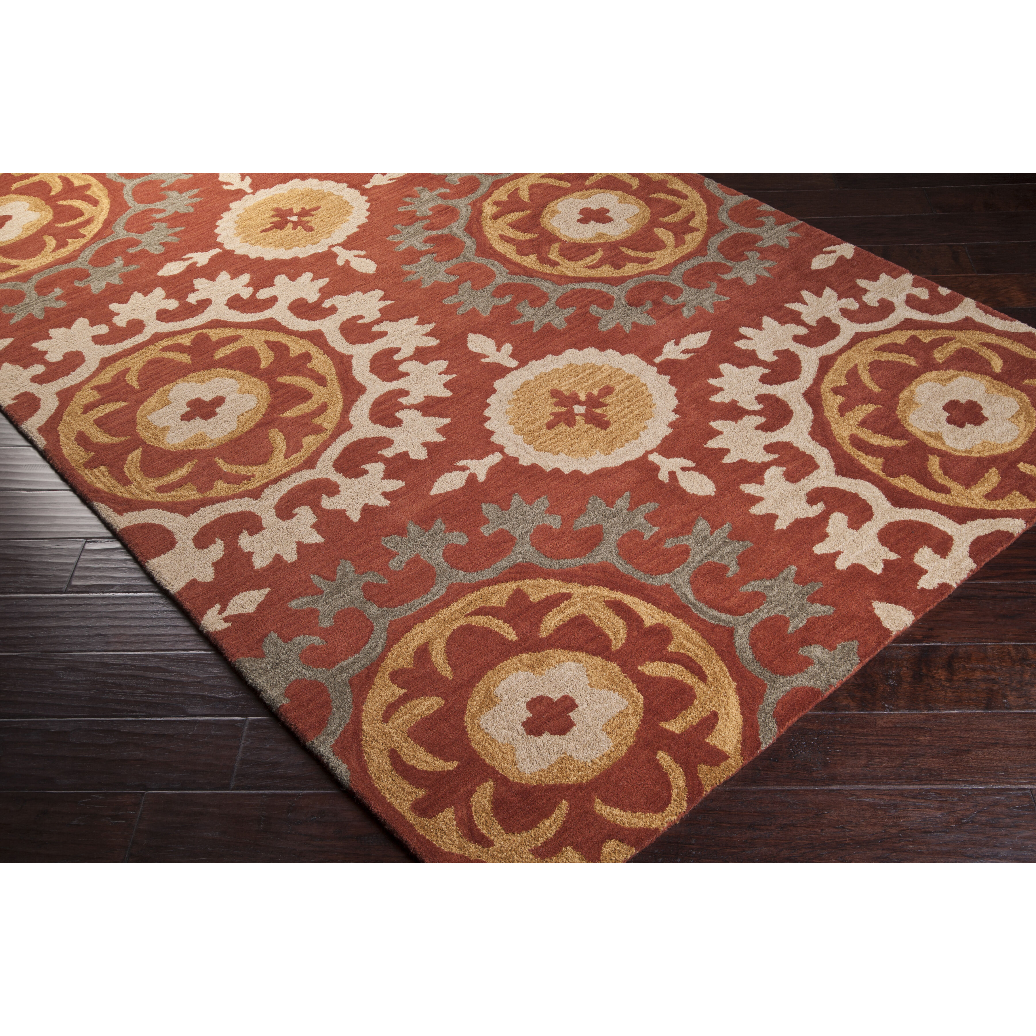 Matmi Rust / Light Beige / Brown Handmade Rug