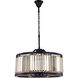 Chelsea 8 Light 28 inch Matte Black Chandelier Ceiling Light in Golden Teak, Urban Classic