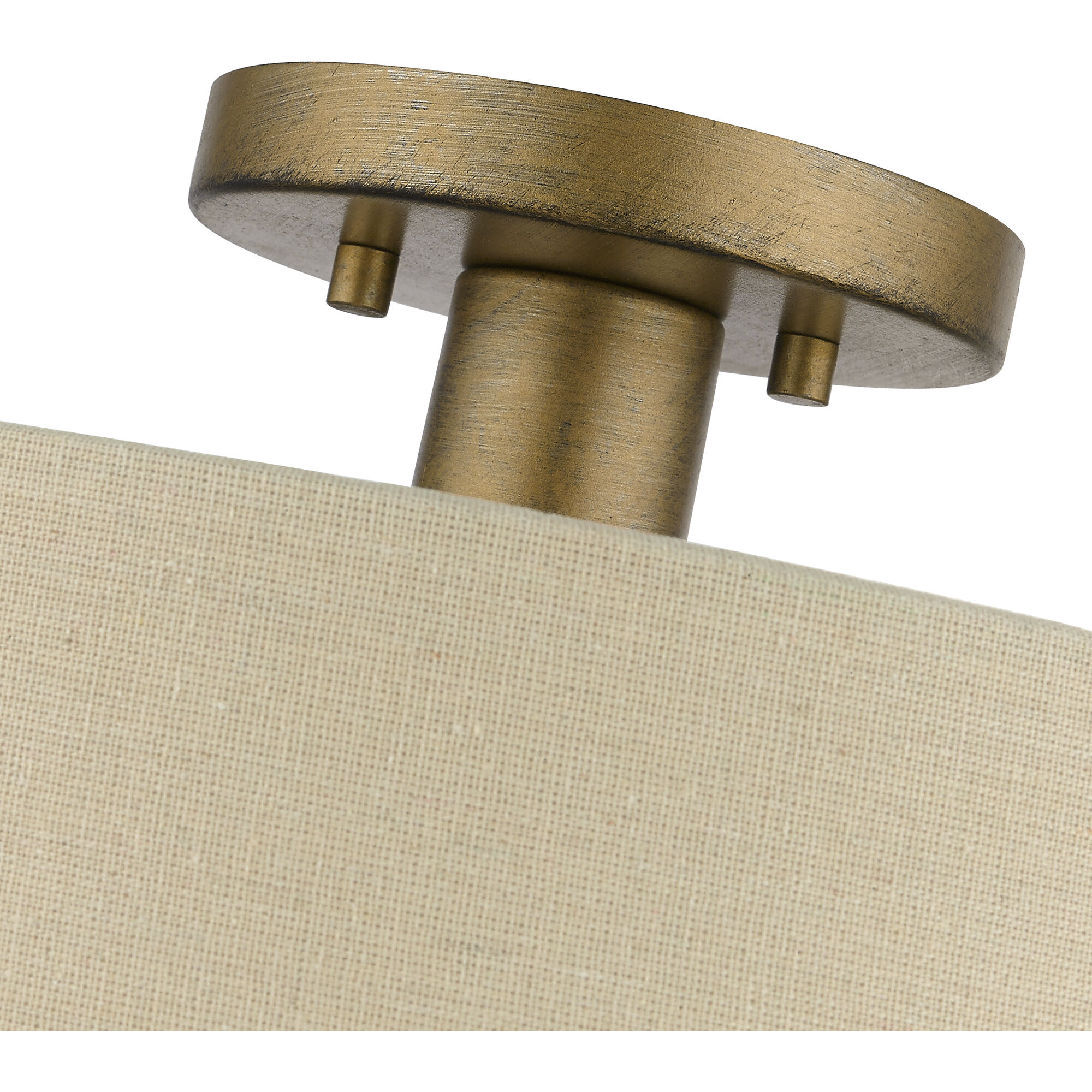 Bellingham 1 Light 13 inch Antique Gold Leaf Semi Flush Mount Ceiling Light, Medium