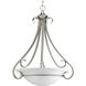 Torino 3 Light 22 inch Brushed Nickel Foyer Pendant Ceiling Light