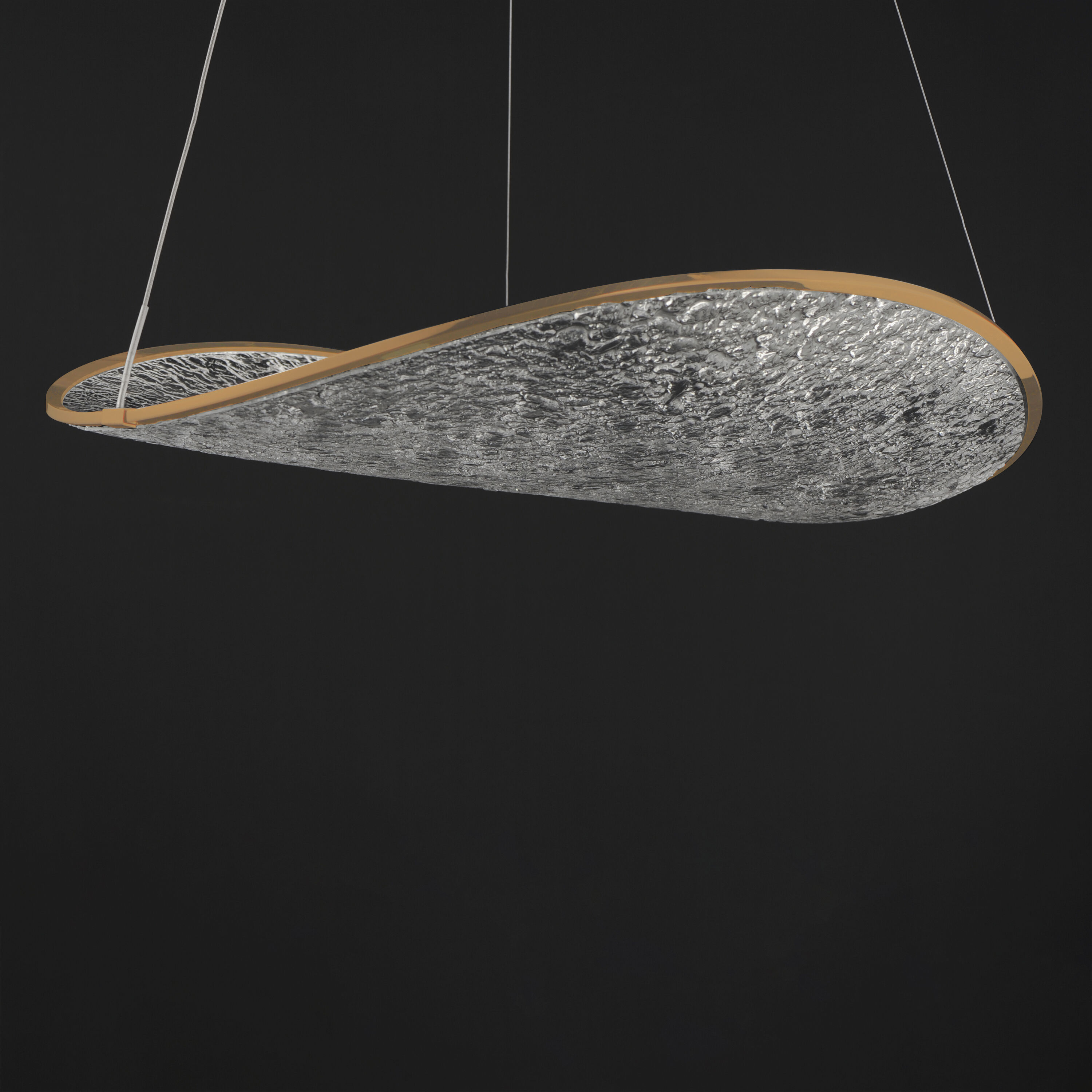 Moonscapes LED 22.5 inch Brushed Champagne Single Pendant Ceiling Light