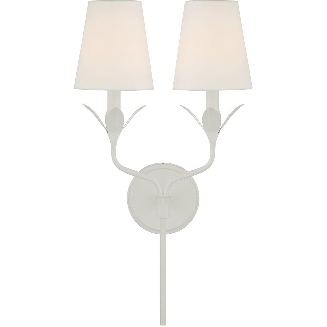 Broche Sconce Wall Light in Matte White