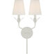 Broche Sconce Wall Light in Matte White