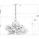 Lunaria 6 Light 34.5 inch Contemporary Silver Leaf Chandelier Ceiling Light, Large