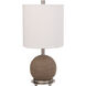 Captiva 19 inch 100.00 watt Natural Rattan with Brushed Nickel Details Accent Lamp Portable Light