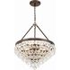 Calypso 6 Light 20 inch Vibrant Bronze Chandelier Ceiling Light