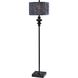 Samira 61 inch 100 watt Black Floor Lamp Portable Light