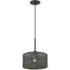 Weavington 1 Light 12 inch Black Pendant Ceiling Light