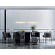 Neva LED 36 inch Satin Gold Island/Pool Table Light Ceiling Light