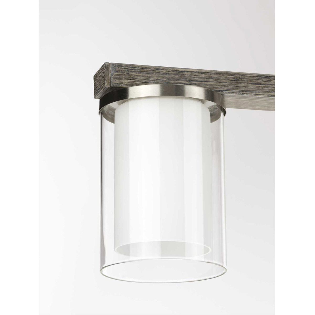 Beaches 4 Light 38 inch Brushed Nickel Linear Chandelier Ceiling Light